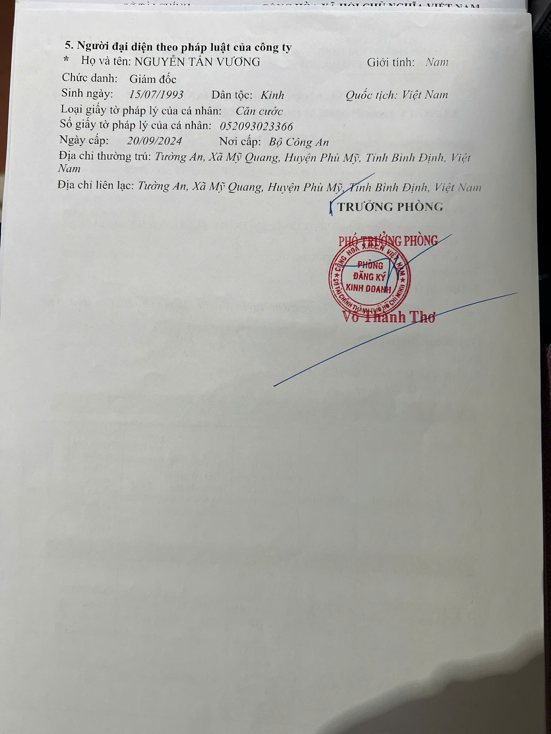 Giấy phép kinh doanh Kim Gia Land - 2